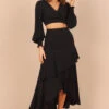 Eleanor Two Piece Skirt Set - Black -Giordano Style petal and pup usa sets eleanor two piece skirt set black 32558161494193
