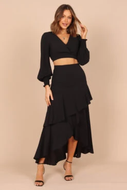 Eleanor Two Piece Skirt Set - Black
