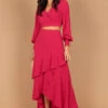Eleanor Two Piece Skirt Set - Magenta -Giordano Style petal and pup usa sets eleanor two piece skirt set magenta 32535379968177