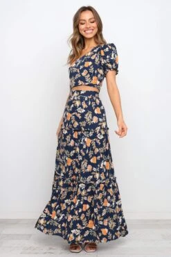 Aimee Top - Navy -Giordano Style petal and pup usa tops aimee top navy 22843395309745