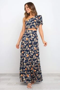 Aimee Top - Navy -Giordano Style petal and pup usa tops aimee top navy 29629459267761