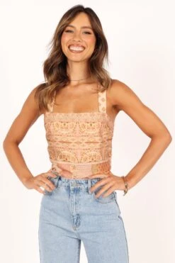 Aleisha Top - Golden Papaya 16 Aleisha Top - Golden Papaya -Giordano Style petal and pup usa tops aleisha top golden papaya 33643494768817