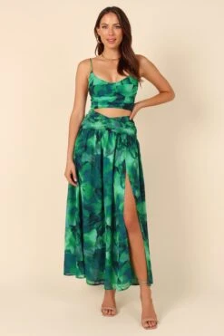 Calista Crop Top - Green -Giordano Style petal and pup usa tops calista crop top green 32264757412017