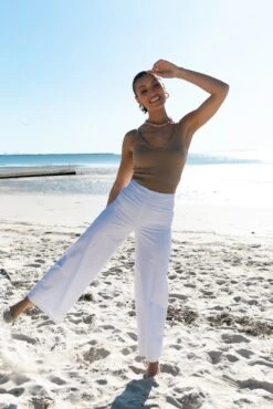 Giordano Style -Giordano Style petal and pup usa tops gemma v neck tank top camel 32221873537201