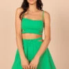 Julia Cropped Top - Green -Giordano Style petal and pup usa tops julia cropped top green 32196005855409