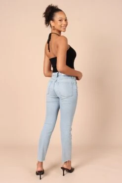 Larissa Halter Knit Top - Black -Giordano Style petal and pup usa tops larissa halter knit top black 32221210607793