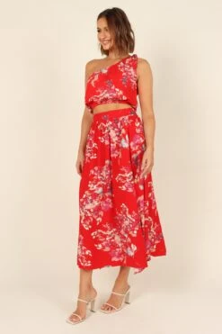 Laura Top - Red Floral -Giordano Style petal and pup usa tops laura top red floral 31880269267121