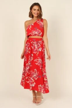 Laura Top - Red Floral -Giordano Style petal and pup usa tops laura top red floral 31880269430961