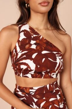 Lorelei Top - Chocolate Floral -Giordano Style petal and pup usa tops lorelei top chocolate floral 32246198468785