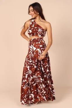 Lorelei Top - Chocolate Floral -Giordano Style petal and pup usa tops lorelei top chocolate floral 32246198501553