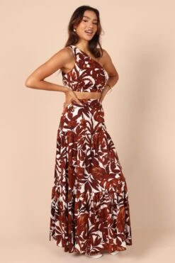 Lorelei Top - Chocolate Floral -Giordano Style petal and pup usa tops lorelei top chocolate floral 32246198534321