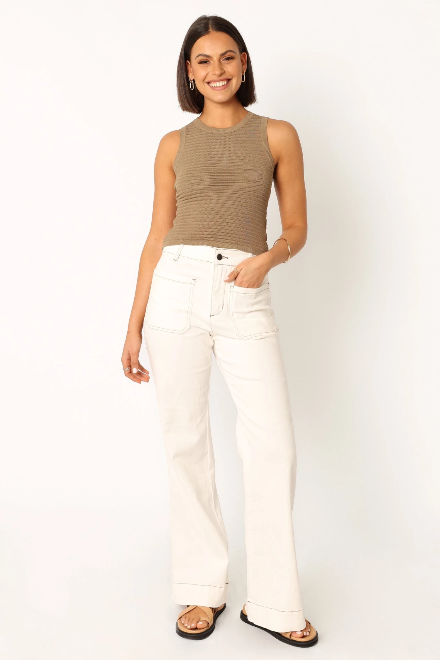 Maisey Knit Tank - Olive 7 Maisey Knit Tank - Olive - Image 5