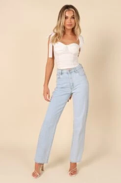 Maisie Top - White -Giordano Style petal and pup usa tops maisie top white 32221206708401