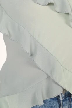 Marlow Frill Cami - Sage -Giordano Style petal and pup usa tops marlow frill cami sage 33994881892529