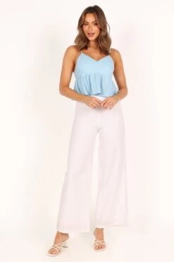 Morena Top - Blue -Giordano Style petal and pup usa tops morena top blue 33512794914993