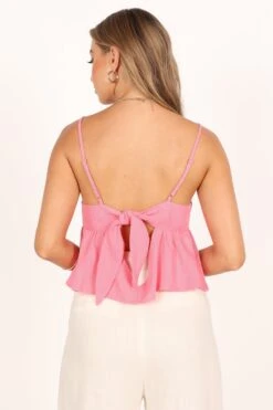 Morena Top - Pink -Giordano Style petal and pup usa tops morena top pink 33469330653361