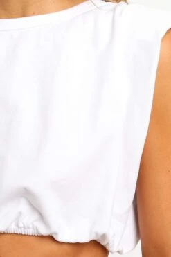 Omri Top - White 17 Omri Top - White -Giordano Style petal and pup usa tops omri top white 22788998135985