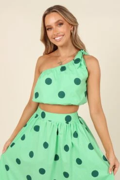 Phillipa Top - Green Spot