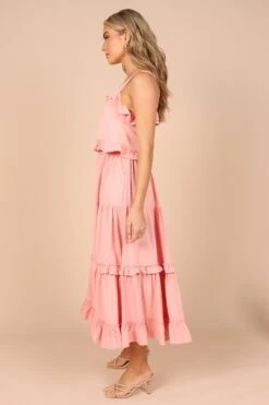 Pissaro Frill Cropped Top - Blush Pink -Giordano Style petal and pup usa tops pissaro frill cropped top blush pink 32265132703921