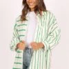 Suzie Button Down Top - Green Stripe -Giordano Style petal and pup usa tops suzie button down top green stripe 33378592194737