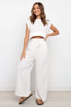 Whitley Top - White -Giordano Style petal and pup usa tops whitley top white 22973279404209